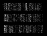 Actions potentials recorded during three consecutive multiple-electrode recording sessions from the primary visual cortex (V1) of a fixating monkey. 